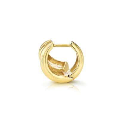 DOUBLE TAPERED SOLID GOLD HOOP