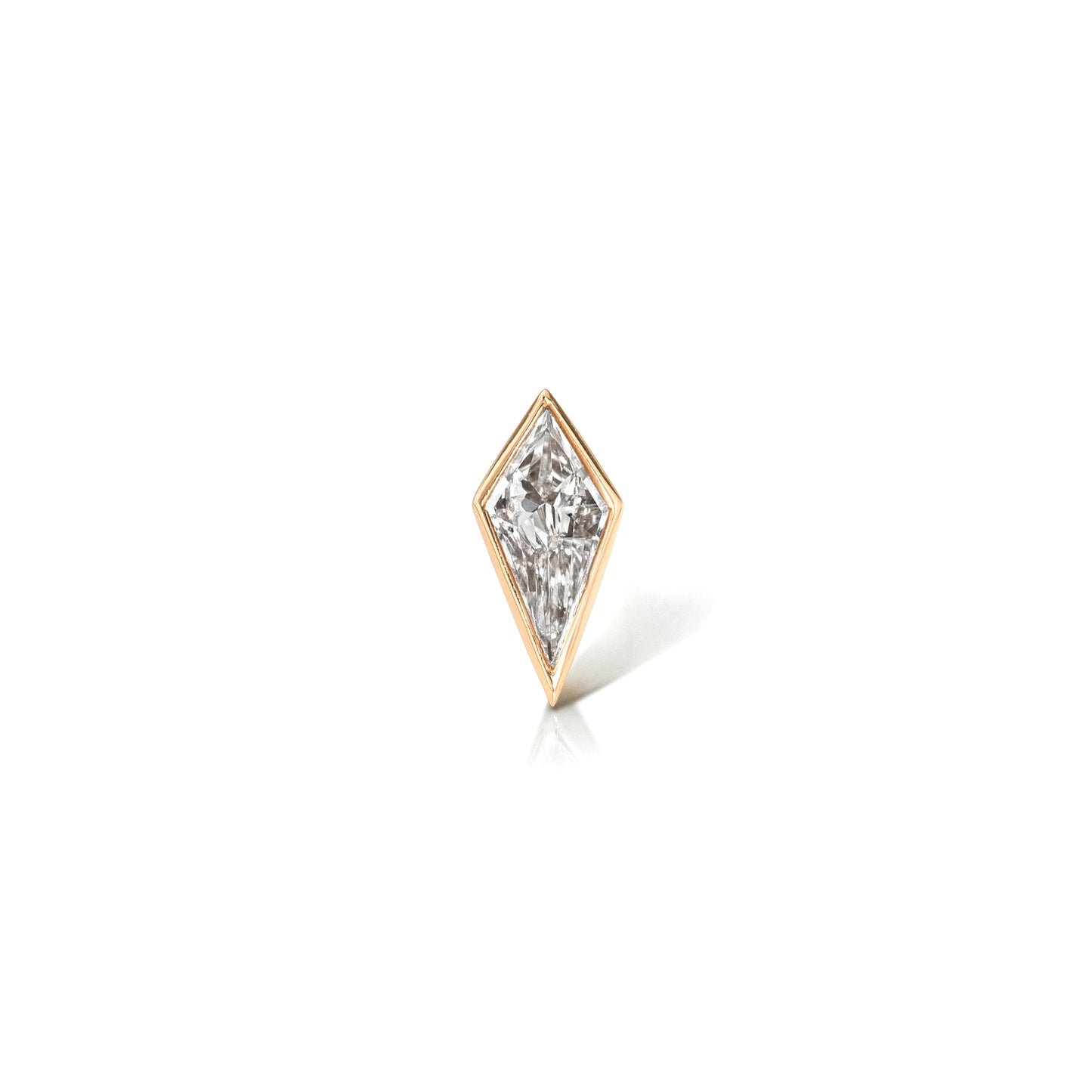 KITE SHAPED DIAMOND BEZEL STUD