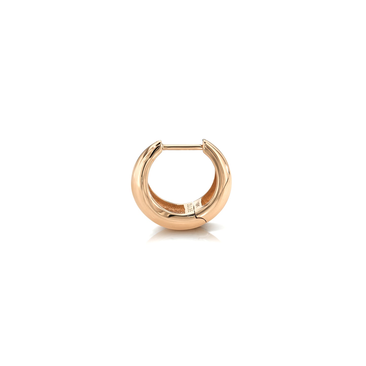 6.5MM TAPERED SOLID ROSE GOLD HOOP