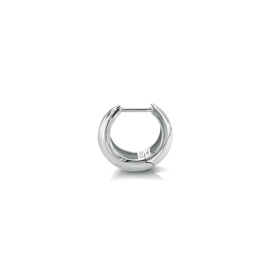 6.5MM TAPERED SOLID WHITE GOLD HOOP