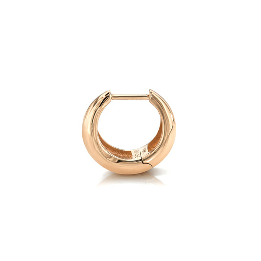 8MM TAPERED SOLID ROSE GOLD HOOP