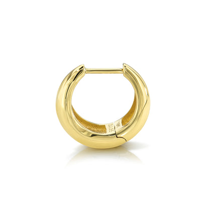 9.5MM TAPERED SOLID YELLOW GOLD HOOP